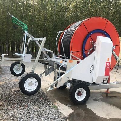 Surveillance à distance Agriculture Pistolet de pluie mobile Sprinkler Machine d'économie d'eau JP90-400 Système d'irrigation avec rouleaux de tuyaux