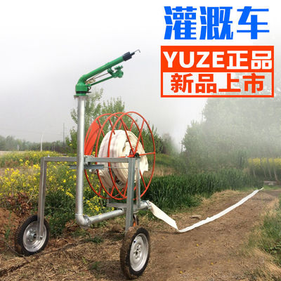 Camion d'irrigation agricole mobile, rouleaux de tuyaux de jardin et pulvérisateur de pistolet à pluie battante