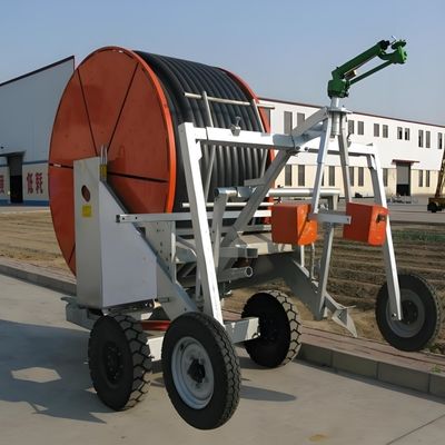 Grand pistolet de pluie roue d'eau Systèmes d'irrigation agricoles moteur avec tuyau en acier inoxydable enrouleur en rouleau