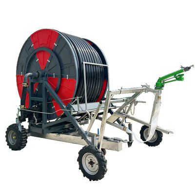 Système d'irrigation mobile agricole de 75 cm de diamètre avec arroseur et bobine de tuyau de transport