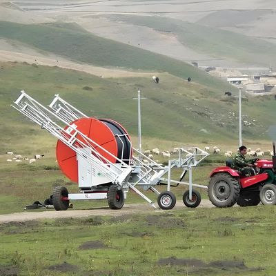 2024 Agriculture Fair Hose Reel Sprinkler Machine d'irrigation mobile avec boom OEM de l'usine de fabrication de métaux