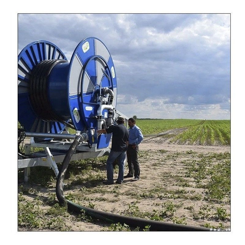 Irrigation par goutte-à-goutte de 75 cm de diamètre Agriculture Pistolet à pluie autopropulsé Sprinkler Système de bobine de tuyau pour une irrigation constante