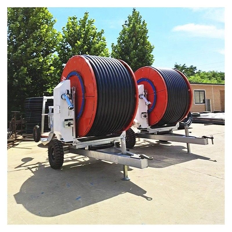 Système d'irrigation à puits linéaire pour petites machines agricoles modernes avec rouleau de tuyau de 90 cm de diamètre