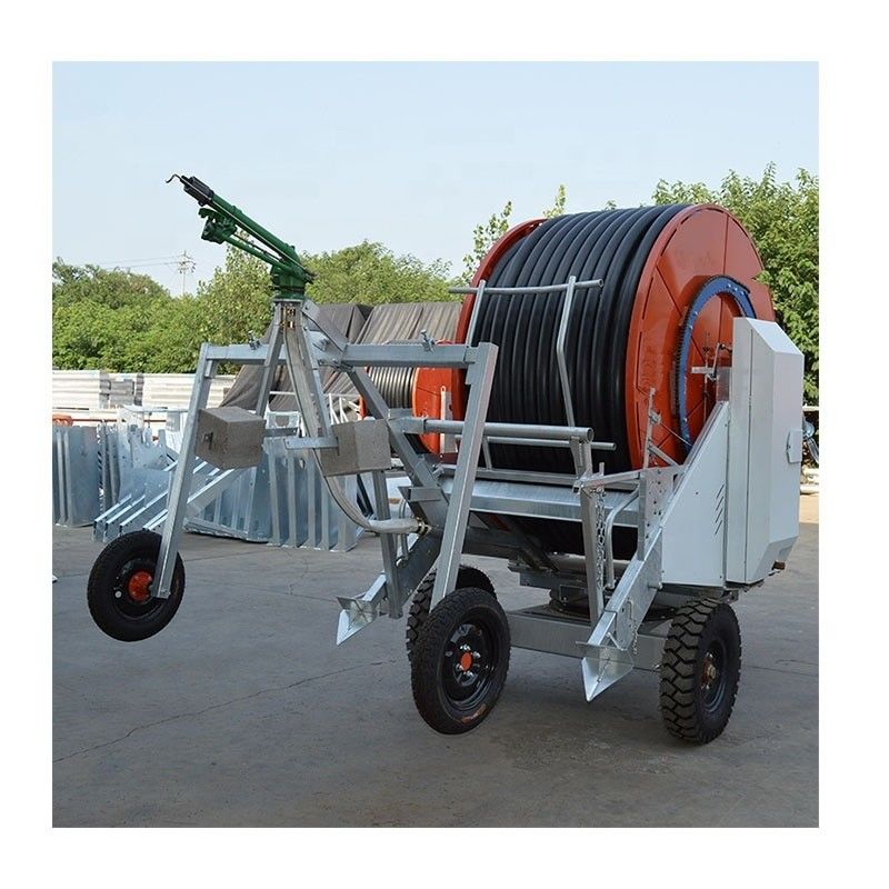 Système d'irrigation agricole en métal, système d'arrosage à tuyau à bobine de 75 cm de diamètre et de construction en métal
