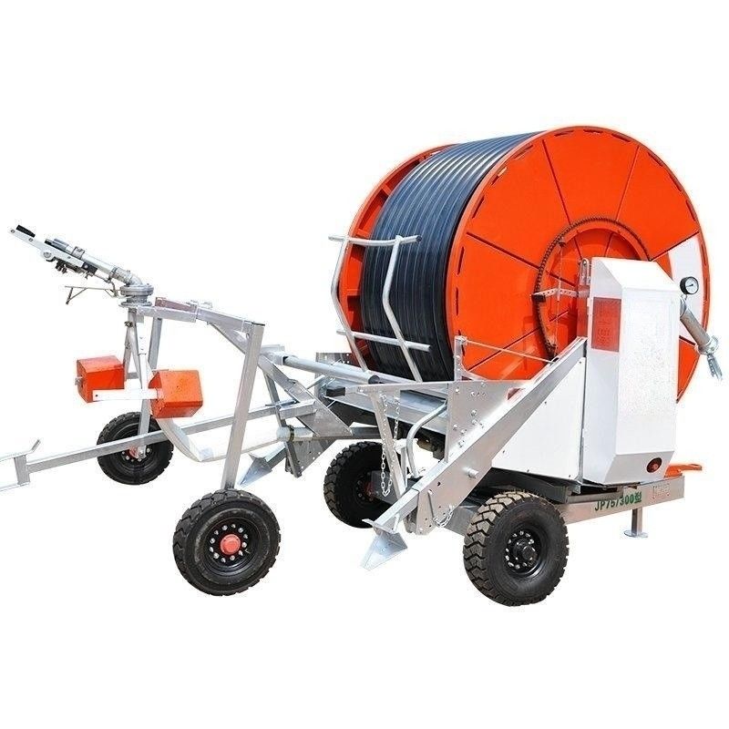 Irrigateur de déplacement agricole durable pour la machine d'irrigation à rouleaux de tuyau dur en usine de fabrication