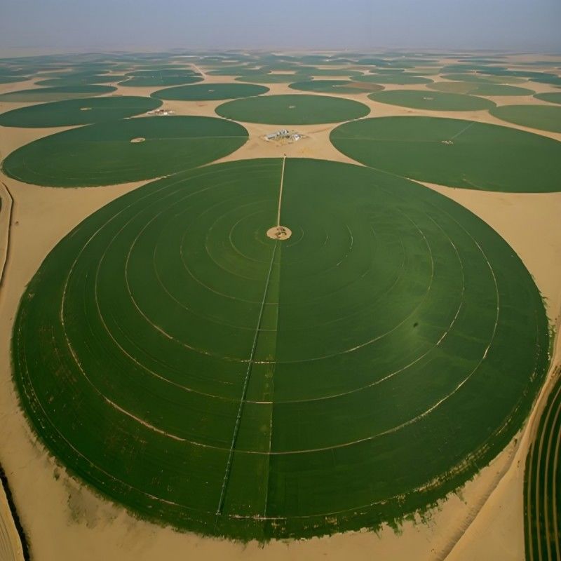 230 pouces de diamètre grand centre pivot machine d'irrigation parfait pour le noyau de pompe à blé